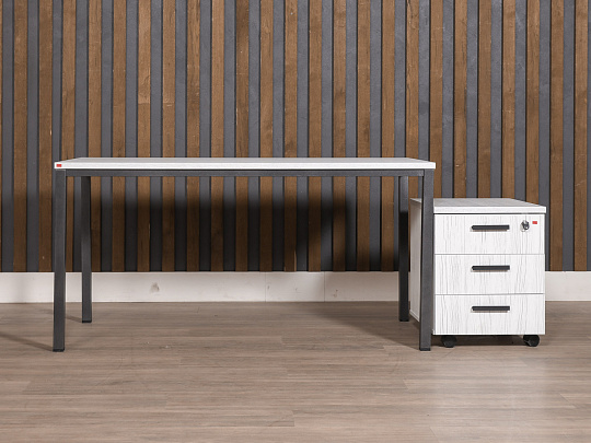 Стол с тумбой Sitara ЛДСП Белый Россия