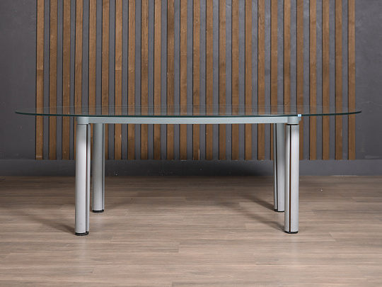 Стол для переговоров Стекло Голубой