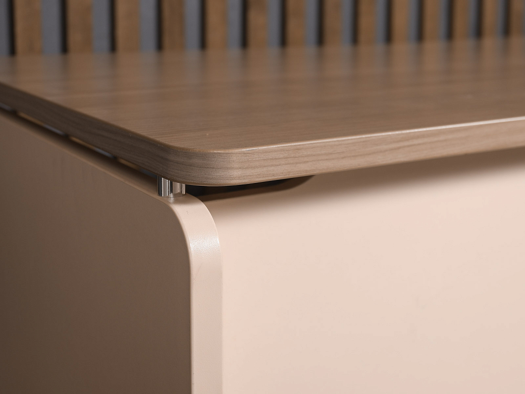 Стол с тумбой ЛДСП Ясень шимо (СЭТЯШ-231025)