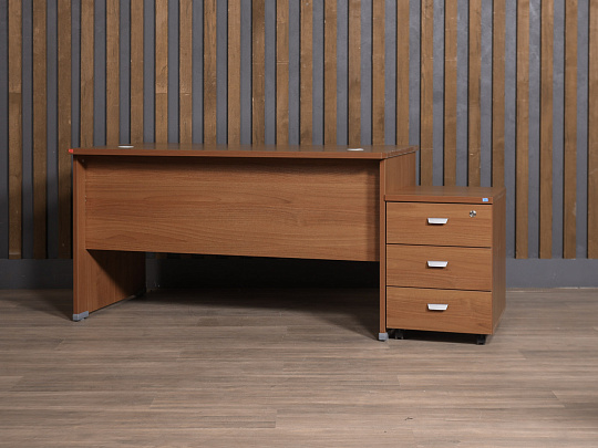 Стол с тумбой ЛДСП Орех