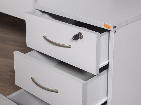 Стол с тумбой ЛДСП Серый