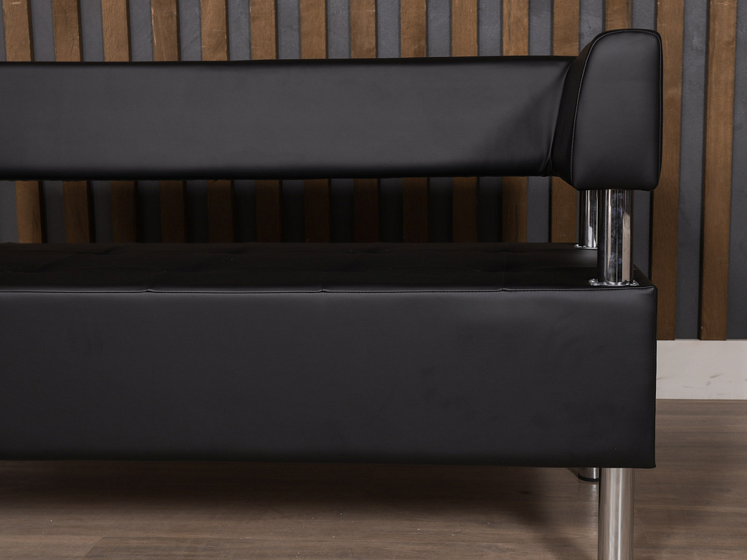 Диван САНТЬЯГО Искусственная кожа Чёрный Россия (ДЭЧ-СНТГ)