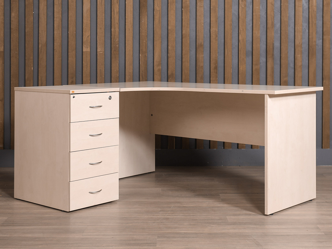 Стол с тумбой ЛДСП Бук (СПЭТБК-171025)