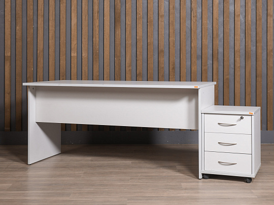 Стол с тумбой ЛДСП Серый