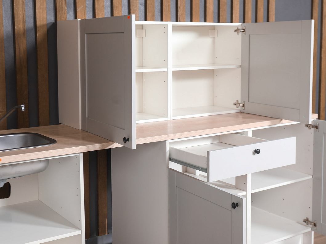 Кухонный гарнитур ЛДСП Серый (КХГ-301025)