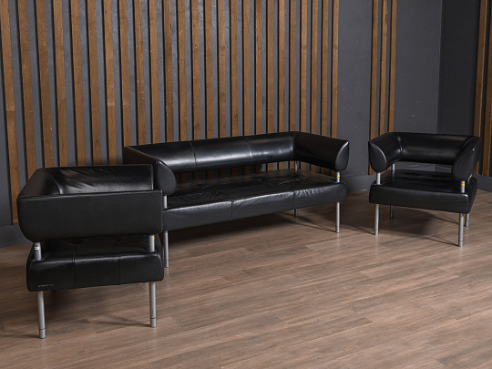 Диван SitLand Кожа Чёрный Италия