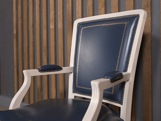 Кресло руководителя Art & Moble Ofifran Кожа Синий Италия