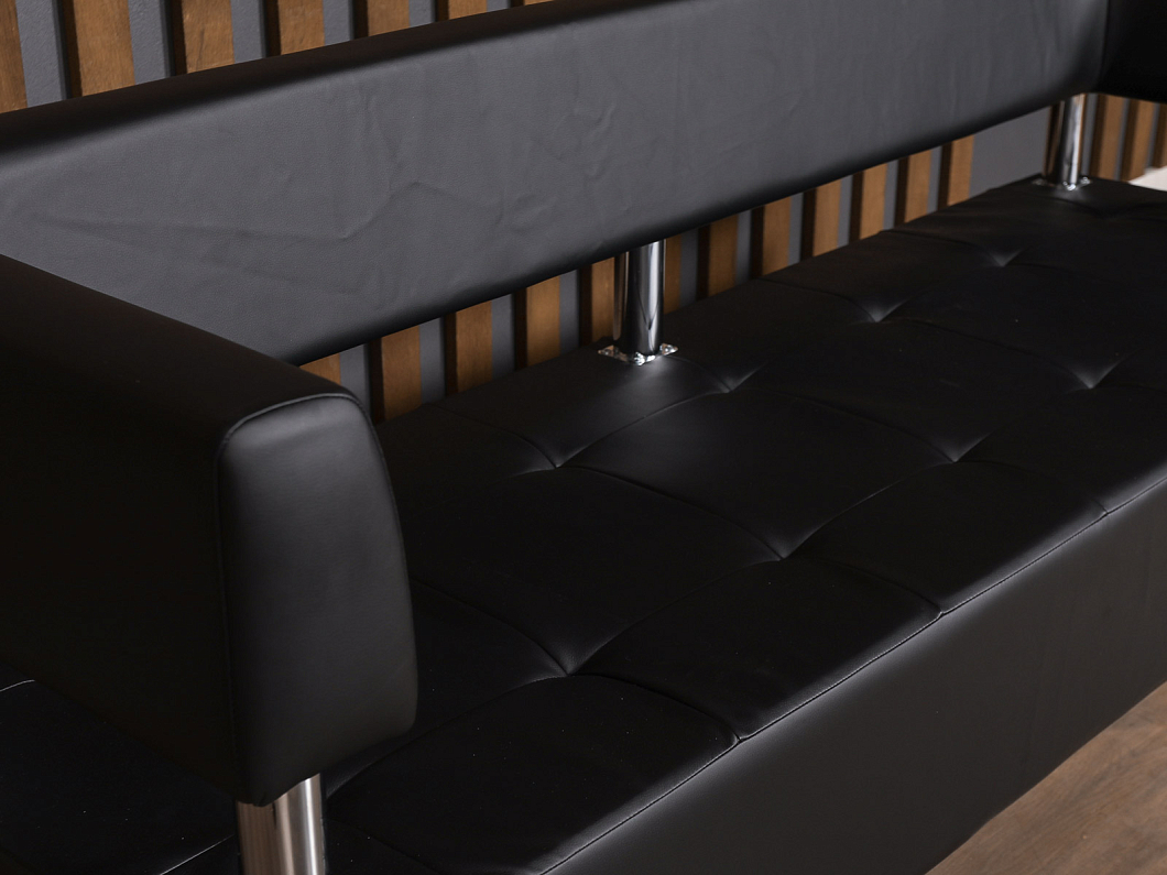 Диван САНТЬЯГО Искусственная кожа Чёрный Россия (ДЭЧ2-СНТГ)