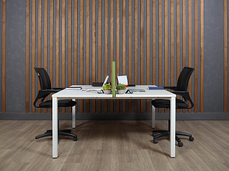 Комплект офисной мебели 1410x1430x1130 мм ДСП; Металл Белый