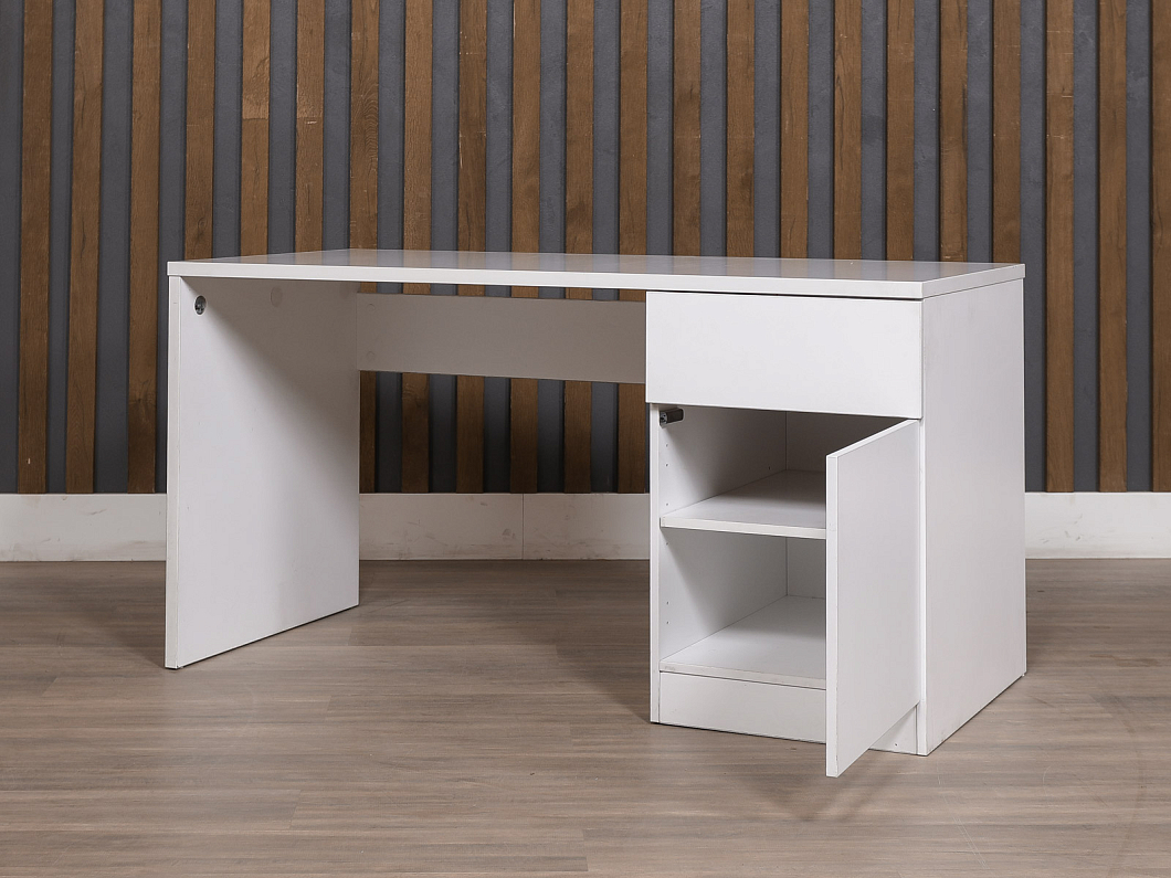 Стол с тумбой ЛДСП Белый (СПВТ(Т)-190425)