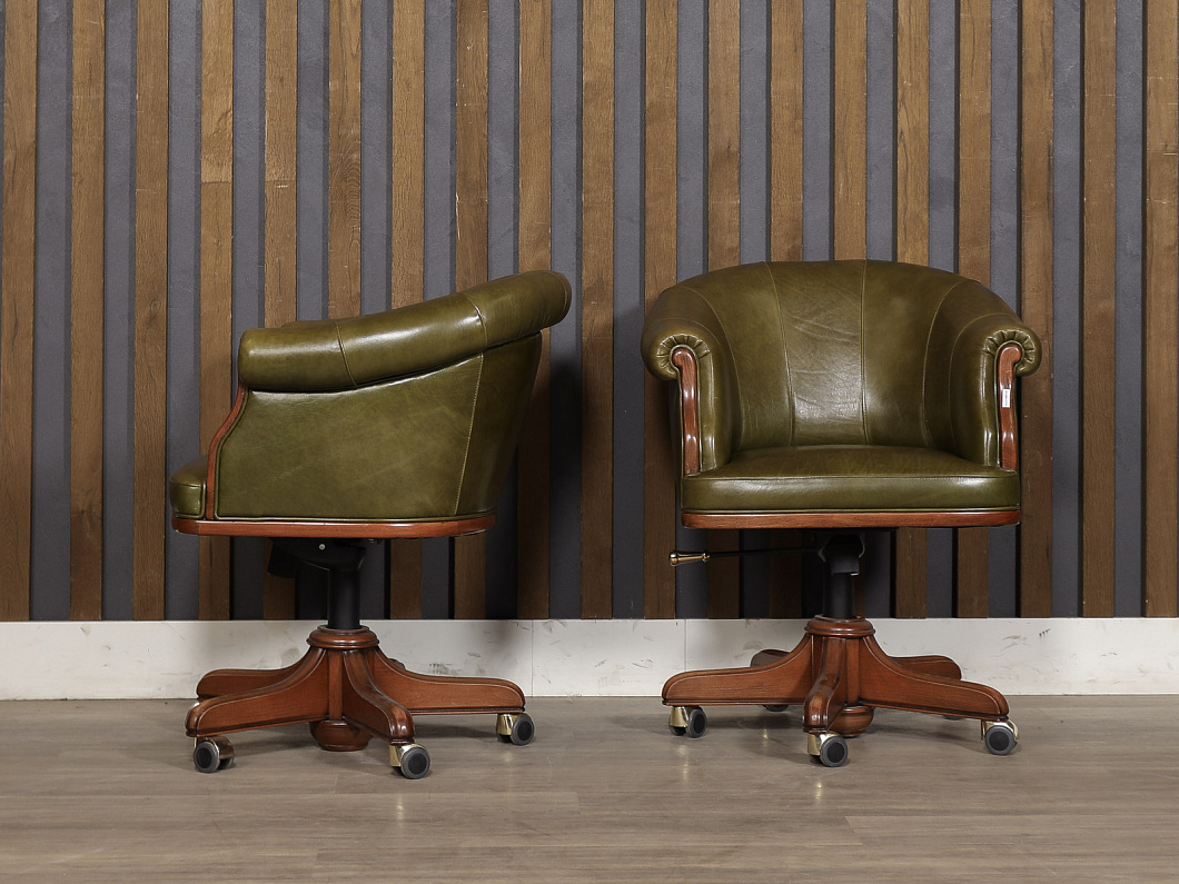 Офисное кресло Vienna Origgi Salotti 607 Искусственная кожа Зелёный Италия (КПЭЗЛ-090725)