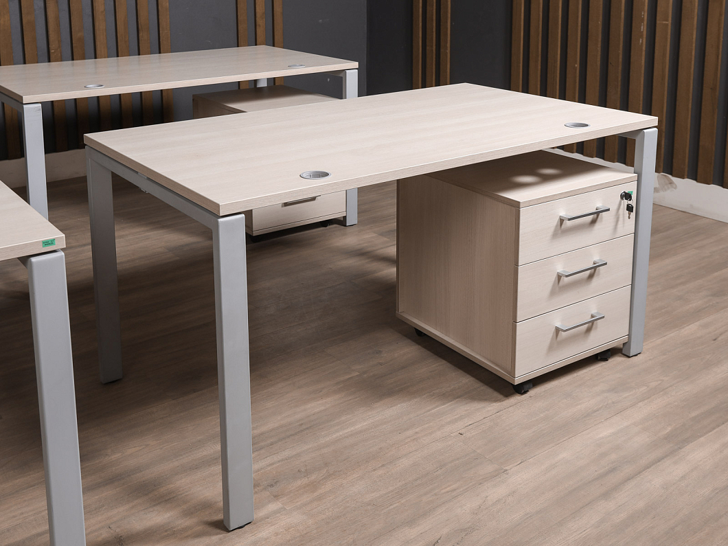 Стол с тумбой ЛДСП Бук (СТПБК-300825)