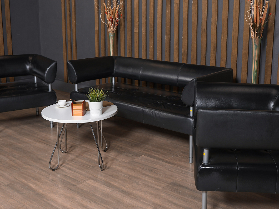 Диван SitLand Кожа Чёрный Италия (ДКЭЧ5-090725)