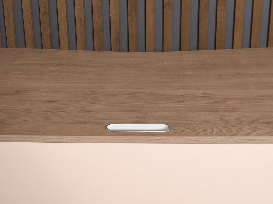 Стол с тумбой ЛДСП Ясень шимо (СЭТЯШ-231025)