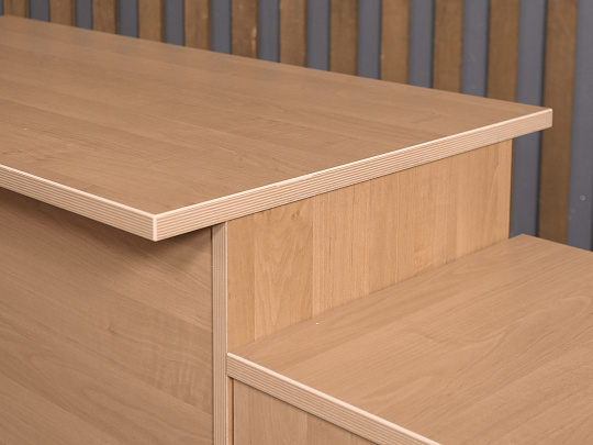 Стол с тумбой ЛДСП Ольха