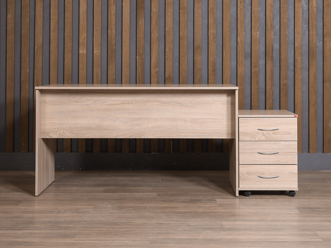 Стол с тумбой ЛДСП Клен (СТПКЛ-250126)