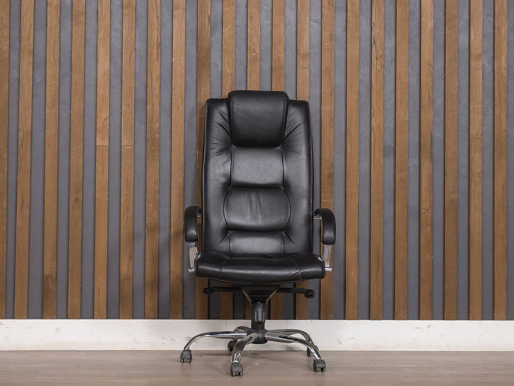 Кресло руководителя Протон Кожа Чёрный (КРКЧ-290525)