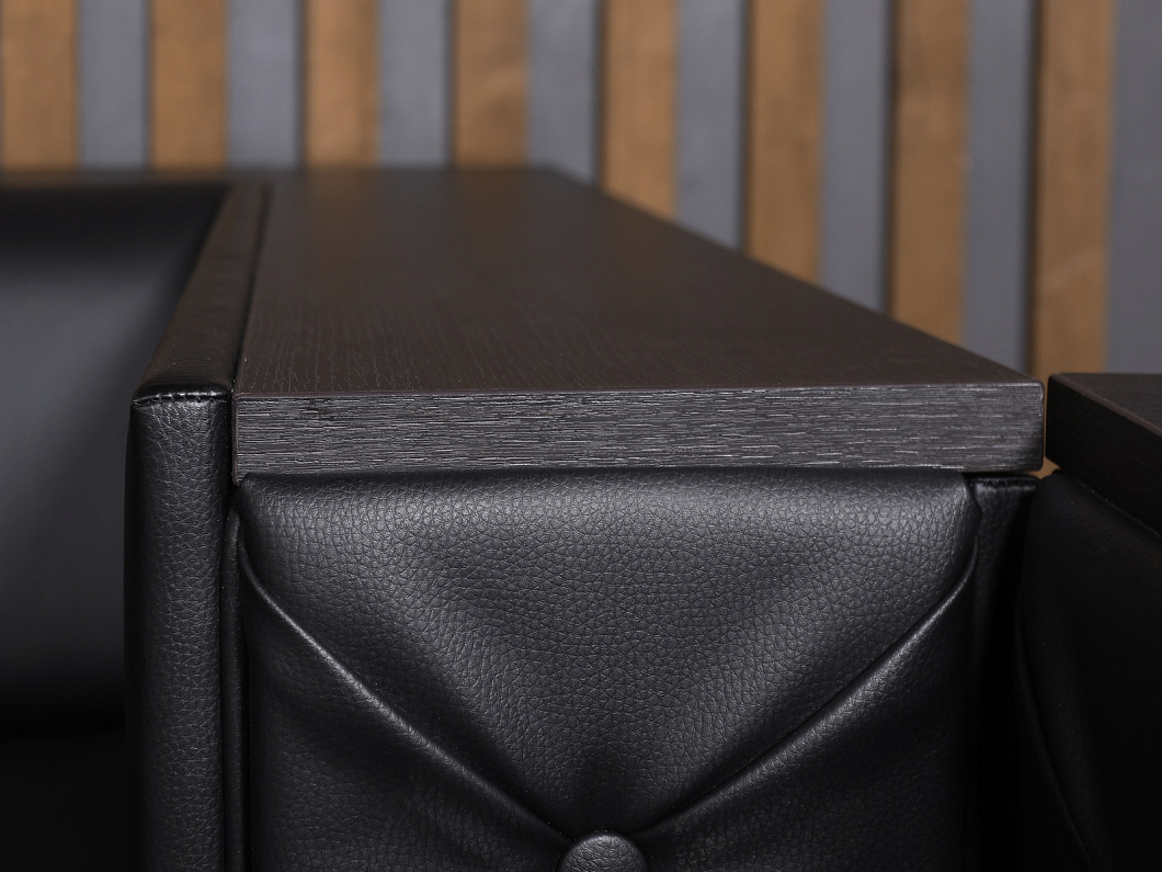 Диван UNITAL Монреаль Кожа Чёрный Италия (ДКЭЧ-161125)