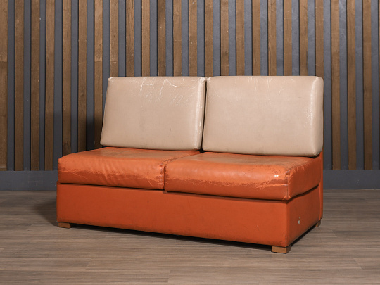 Диван Экокожа Оранжевый