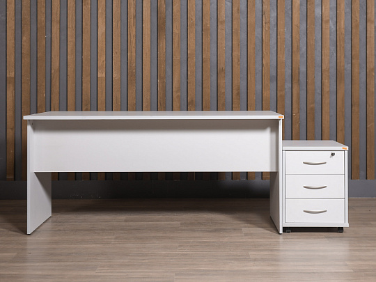 Стол с тумбой ЛДСП Серый