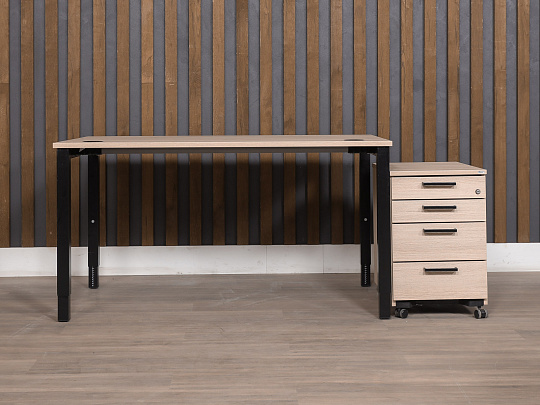 Стол с тумбой Kinnarps ЛДСП Ясень шимо Швеция