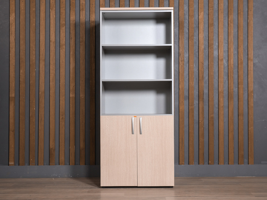 Шкаф для документов ЛДСП Серый (ШДДСР-261025)