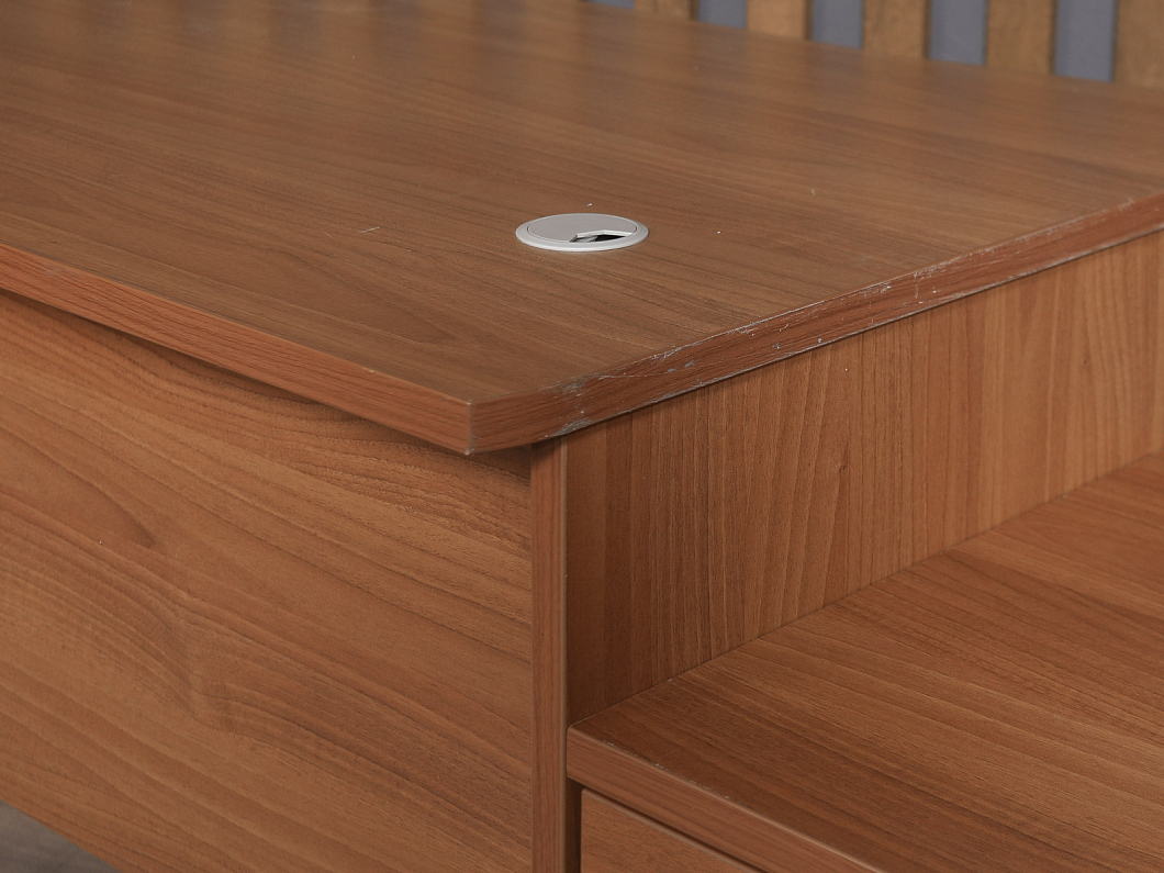 Стол с тумбой ЛДСП Орех (СТОХ-161125)