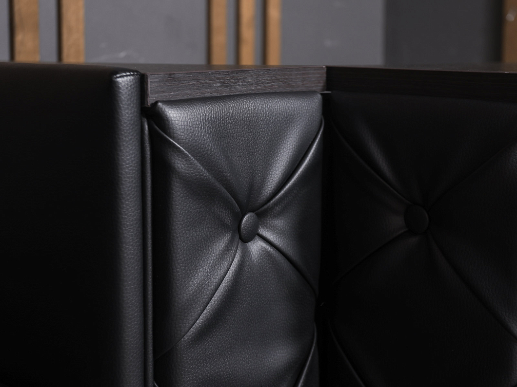 Диван UNITAL Монреаль Кожа Чёрный Италия (ДКЭЧ-161125)