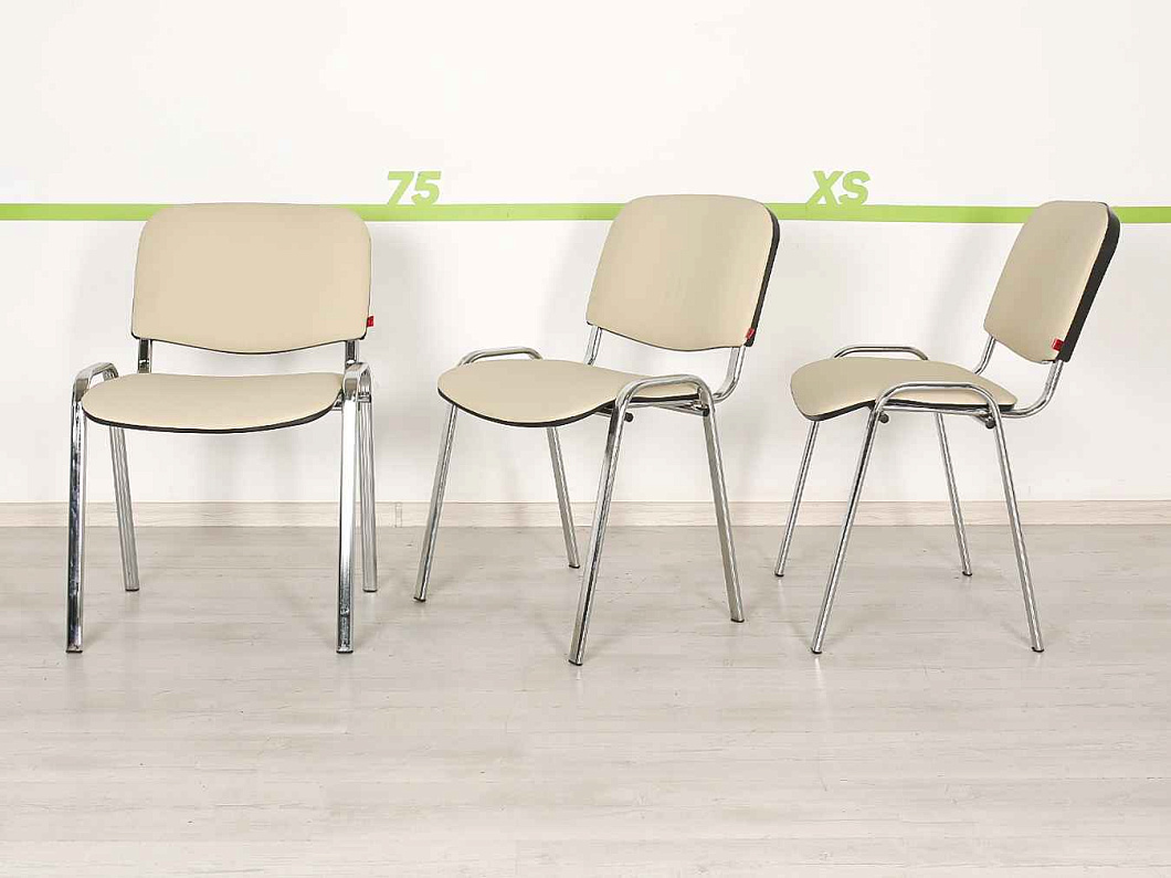 Офисный стул ИЗО Искусственная кожа Бежевый Россия (ОСЭБЖ-ИЗОХ)