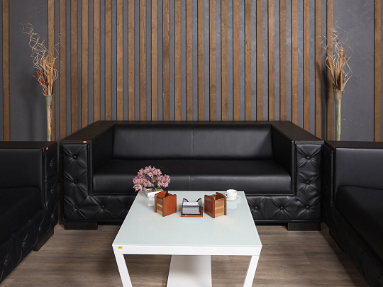 Диван UNITAL Монреаль Кожа Чёрный Италия