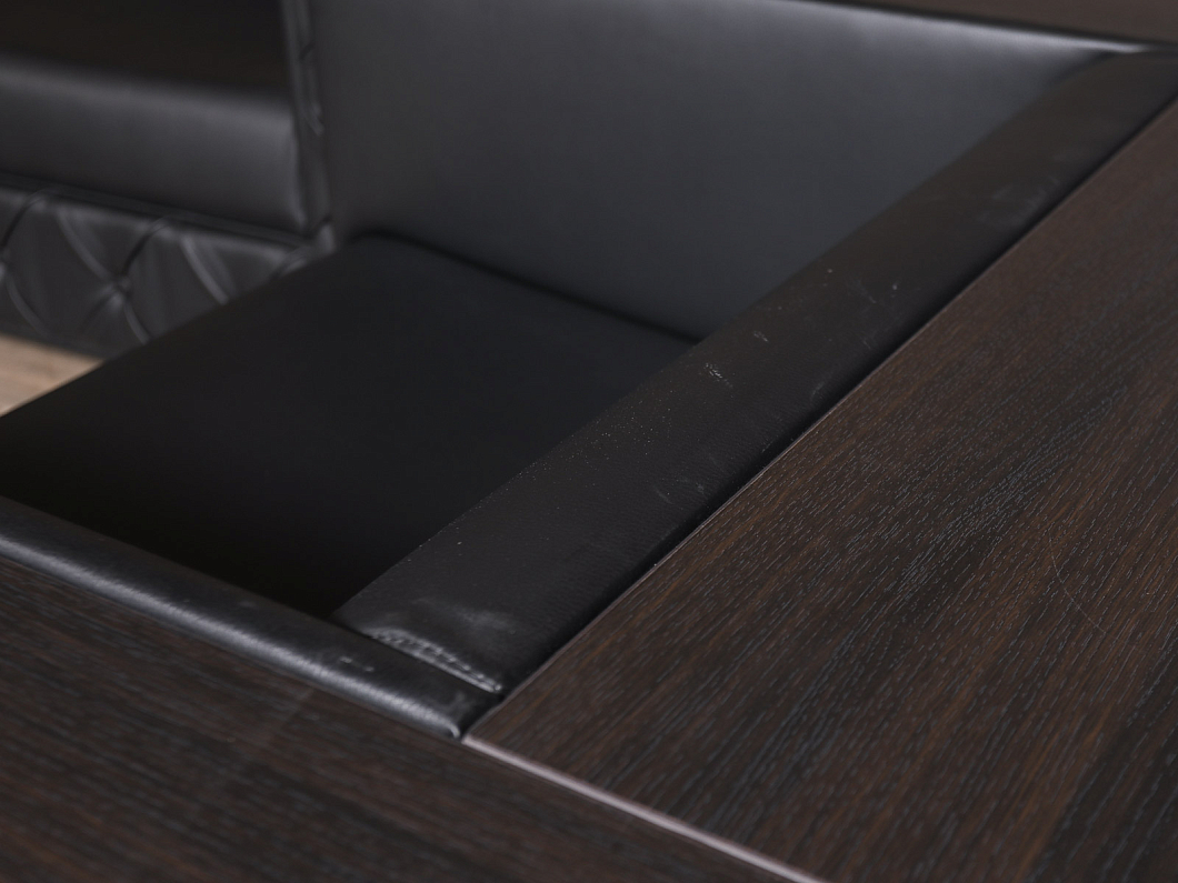 Диван UNITAL Монреаль Кожа Чёрный Италия (ДКЭЧ-161125)