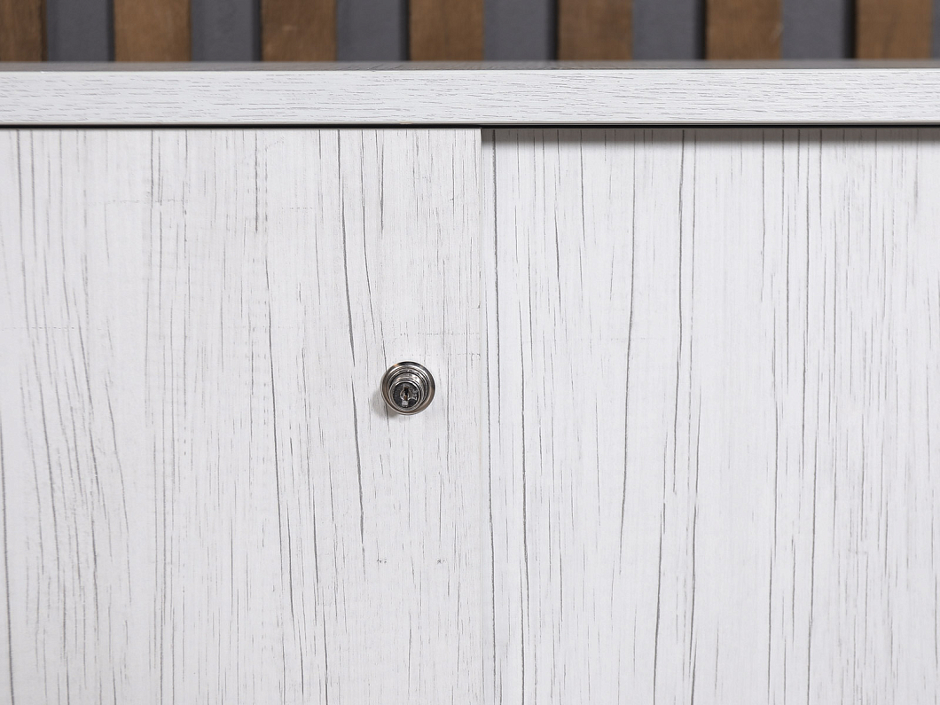 Тумба под оргтехнику Sitara ЛДСП Белый Россия (ТОБЧ-281125)