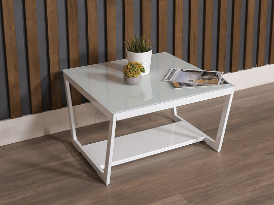 Журнальный столик BeautyStyle 1 Стекло Белый Россия