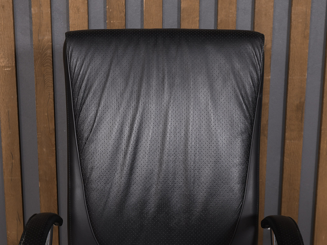 Кресло руководителя Кожа Чёрный Италия (КРЭЧ-090725)