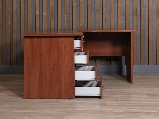 Стол с тумбой ЛДСП Вишня