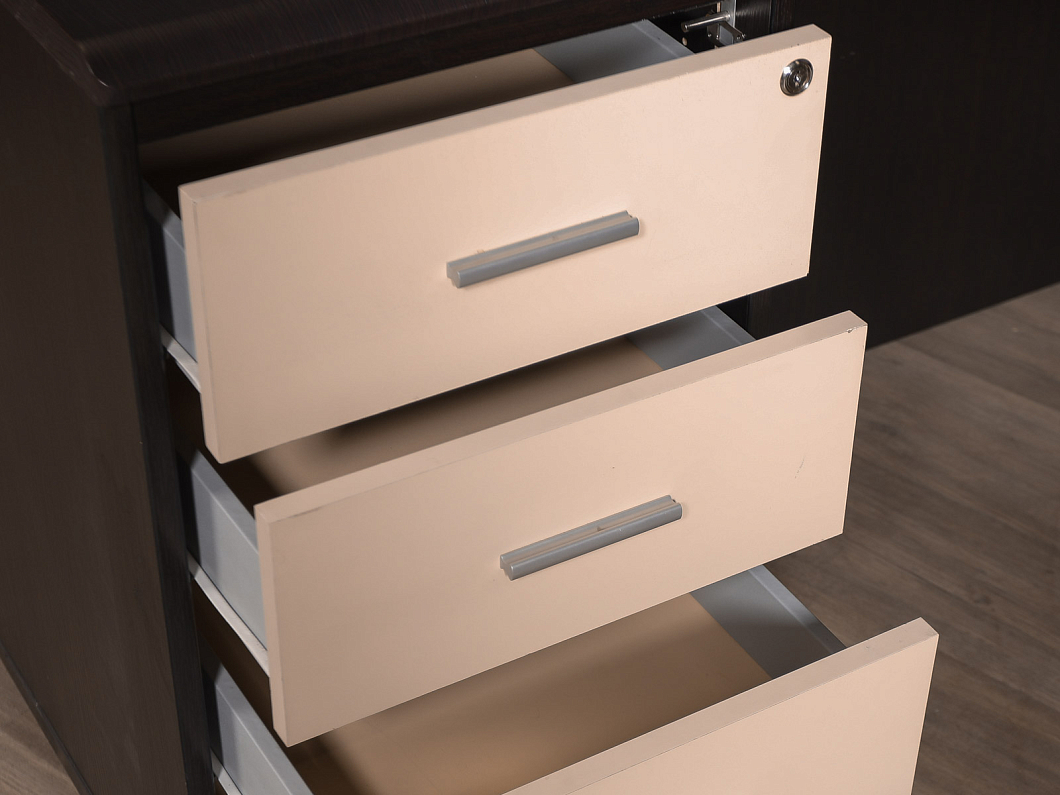 Стол с тумбой Технофорвард МДФ Венге Россия (СТЭВГ-290925)