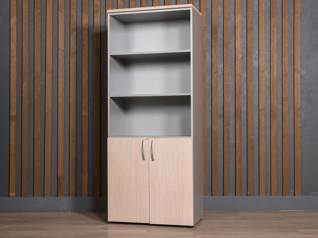 Шкаф для документов ЛДСП Серый (ШДДСР-261025)