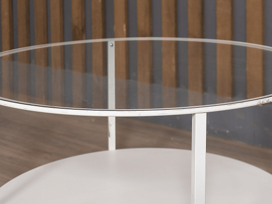 Журнальный столик Стекло Белый