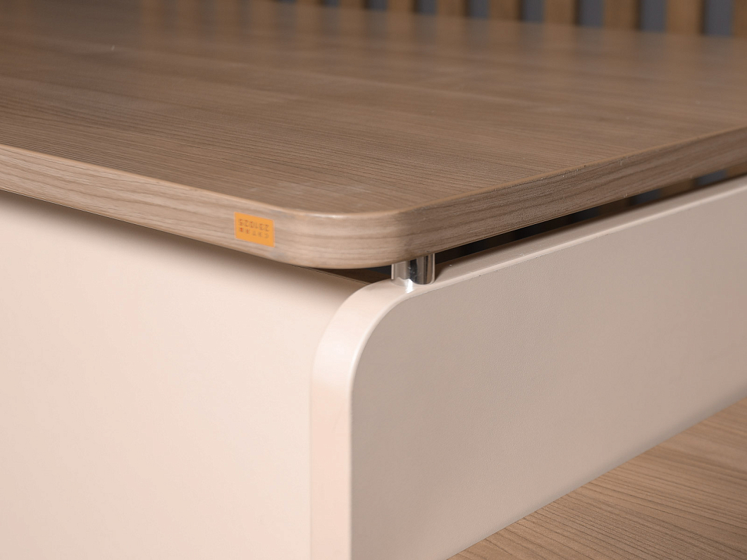 Стол с тумбой ЛДСП Ясень шимо (СЭТЯШ-231025)