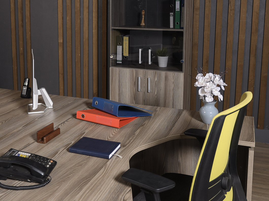 Комплект офисной мебели ЛДСП Ясень шимо (ГРЯШ-290925)