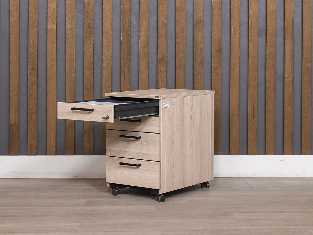 Стол с тумбой Kinnarps ЛДСП Ясень шимо Швеция (СТМЯ-100425)