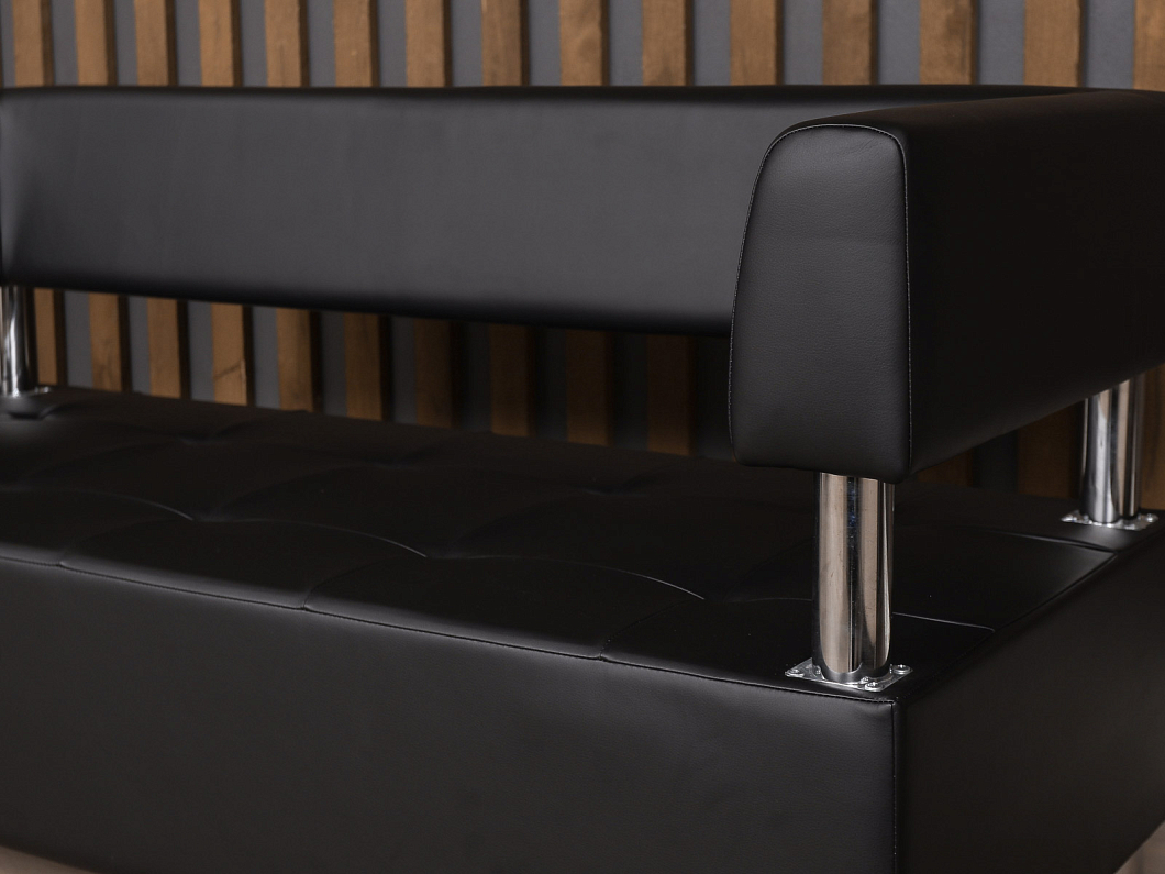 Диван САНТЬЯГО Искусственная кожа Чёрный Россия (ДЭЧ-СНТГ)