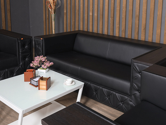 Диван UNITAL Монреаль Кожа Чёрный Италия