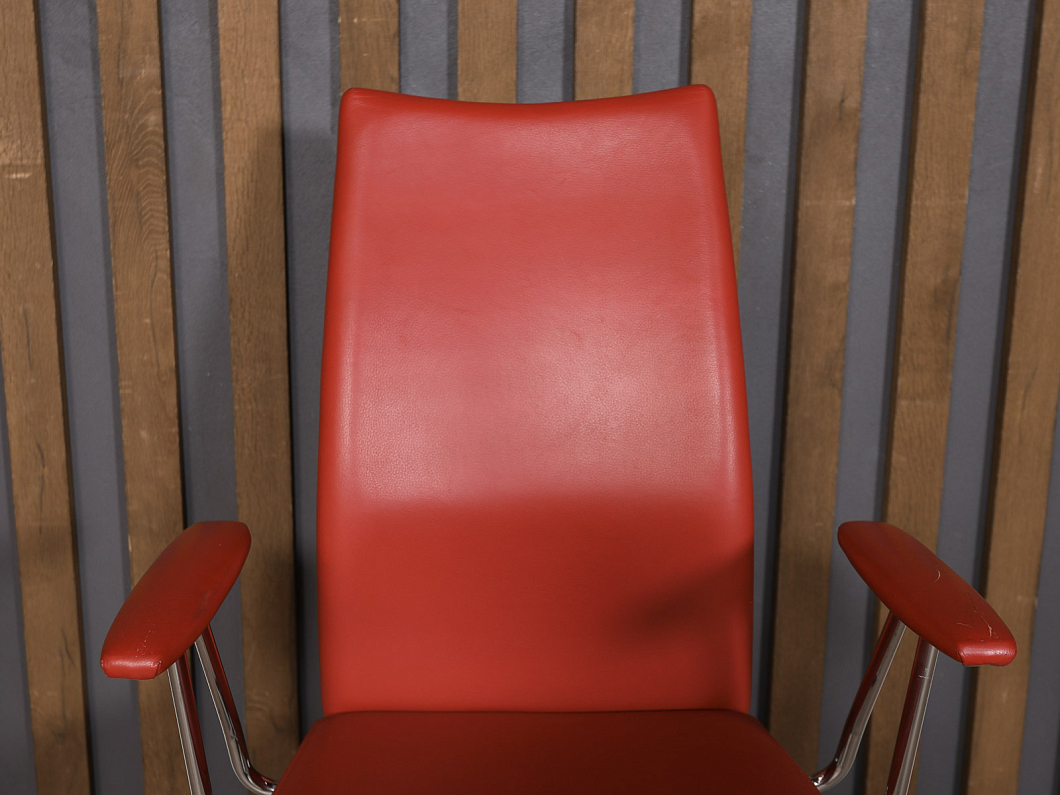 Кресло руководителя Kastel Kampus Искусственная кожа Красный Италия (КРЭК-090725)