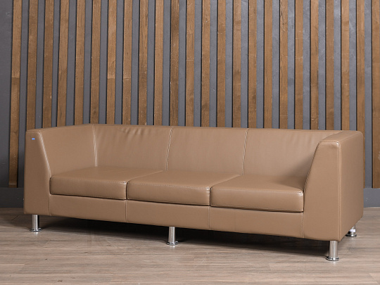 Диван Искусственная кожа Бежевый