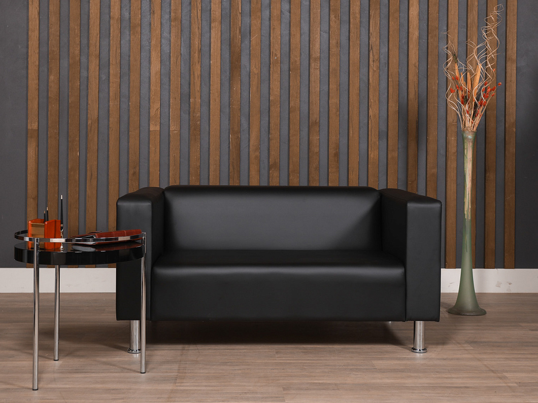 Диван СИТИ Искусственная кожа Чёрный Россия (ДЭЧ-СИТИ)