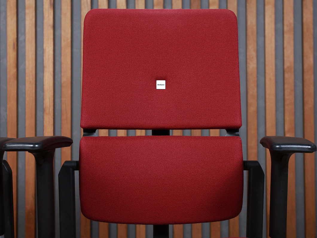 Кресло на колесах для руководителя Please 2 Ergonomic Steelcase Ткань Бордовый Франция (КПБР1-140723)