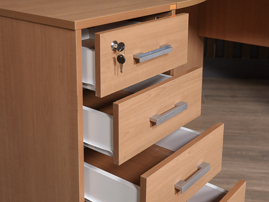 Стол с тумбой ЛДСП Ольха