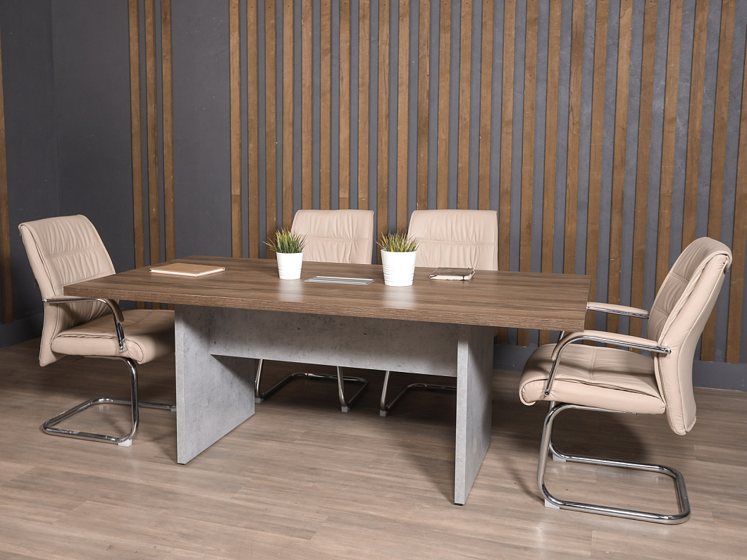 Стол для переговоров Mebelux Монреаль ЛДСП Ясень шимо Россия (сгяш-040925)