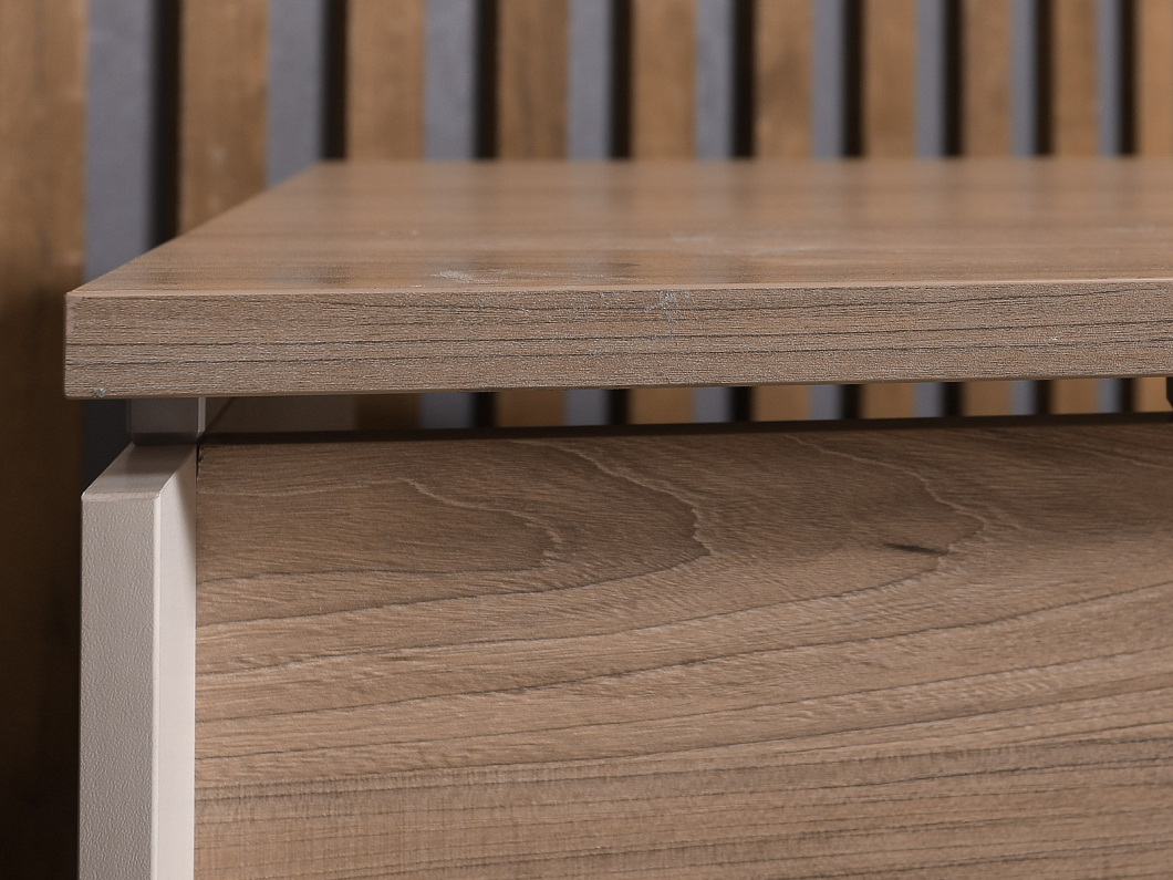 Стол с тумбой ЛДСП Бук (СТПБКБ1-250126)